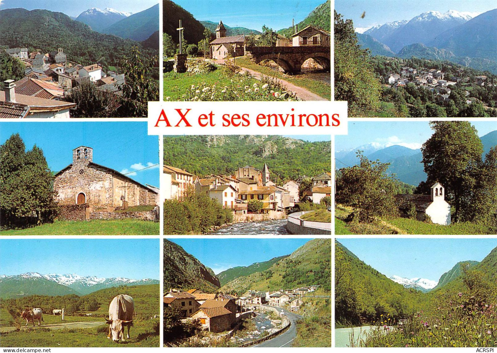 09 AX-LES-THERMES  Multivue Des Environs            (Scan R/V) N°    9     \MR8036 - Ax Les Thermes