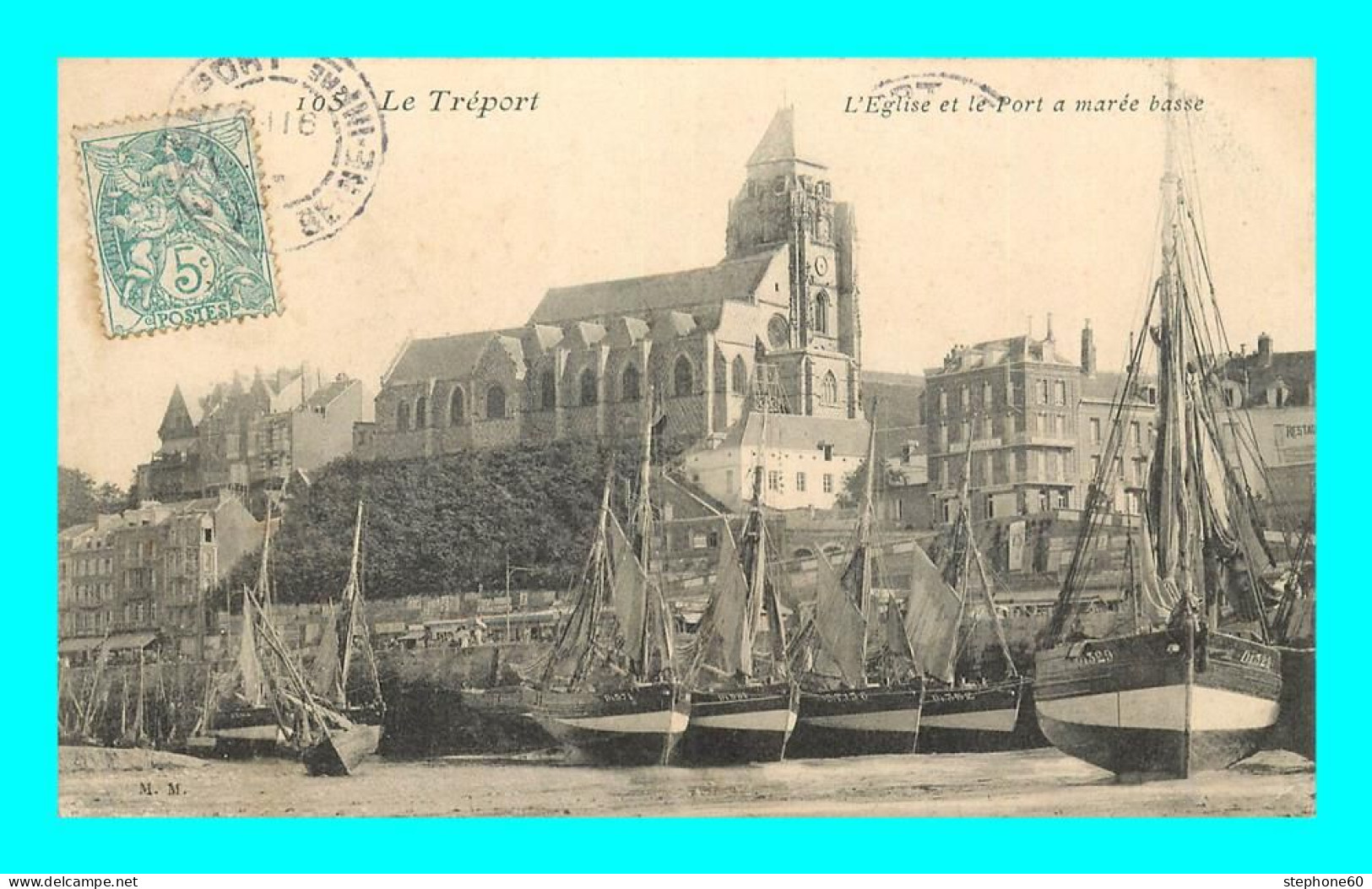 A895 / 199 76 - LE TREPORT Eglise Et Fort à Marée Basse - Le Treport