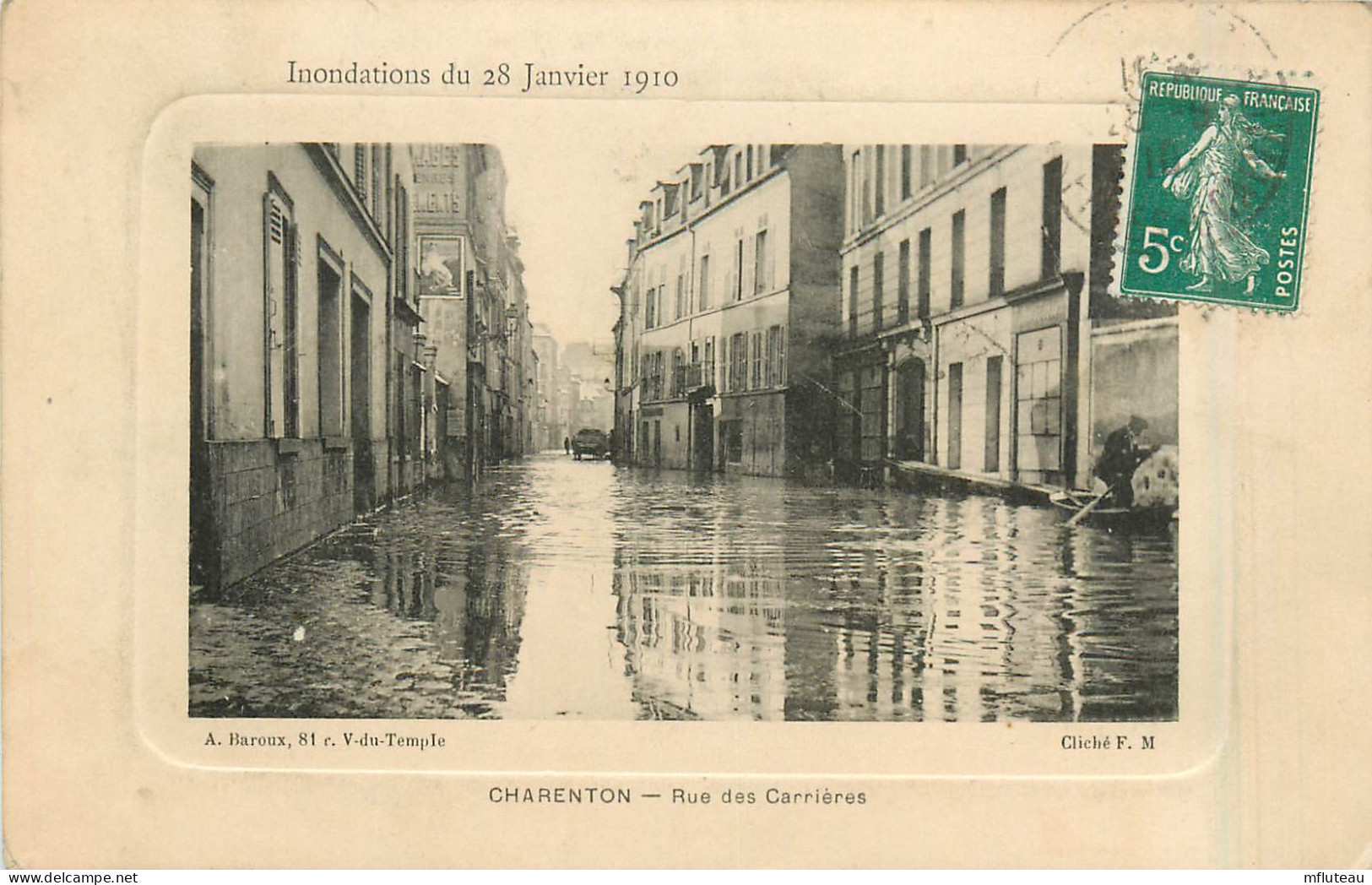 94* CHARENTON Crue 1910  - Rue Des Carrieres       RL29,1507 - Charenton Le Pont