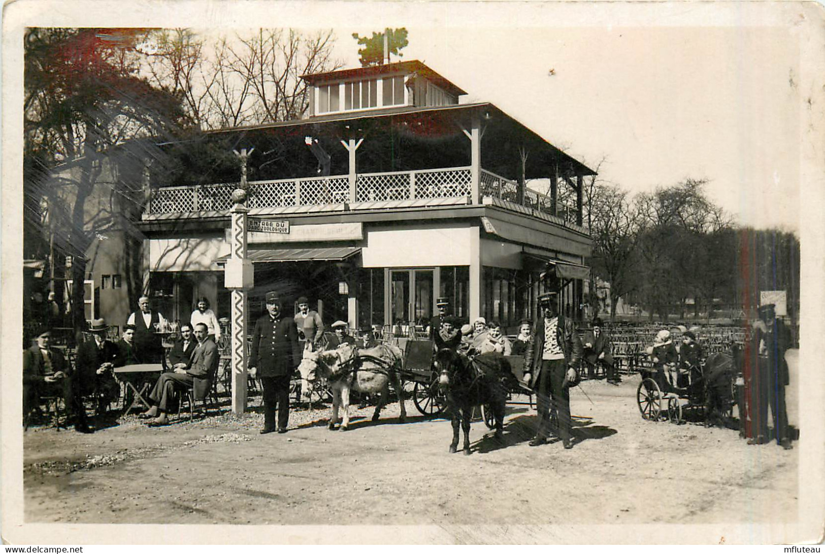 94* VINCENNES  Parc Zoo  Terrasse De L Auberge – Voitures A Anes       RL29,1505 - Vincennes