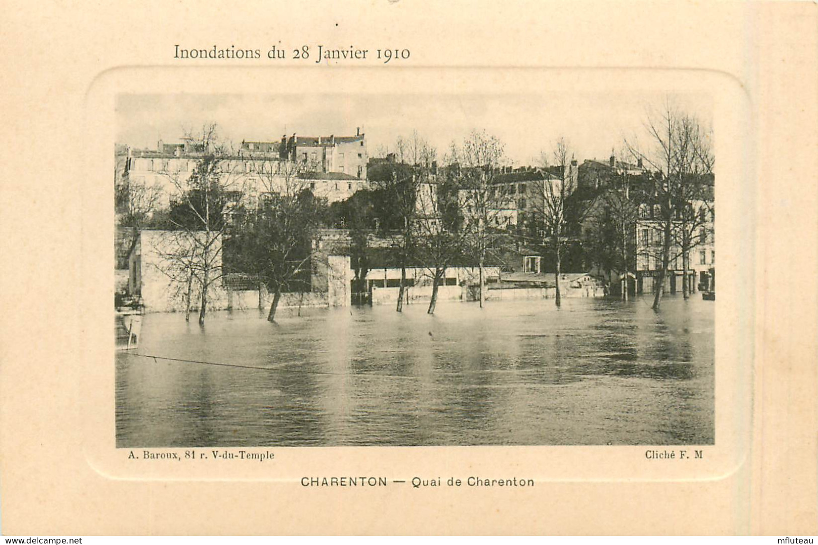 94* CHARENTON    Crue 1910  - Quai De Charenton    RL29,1437 - Charenton Le Pont