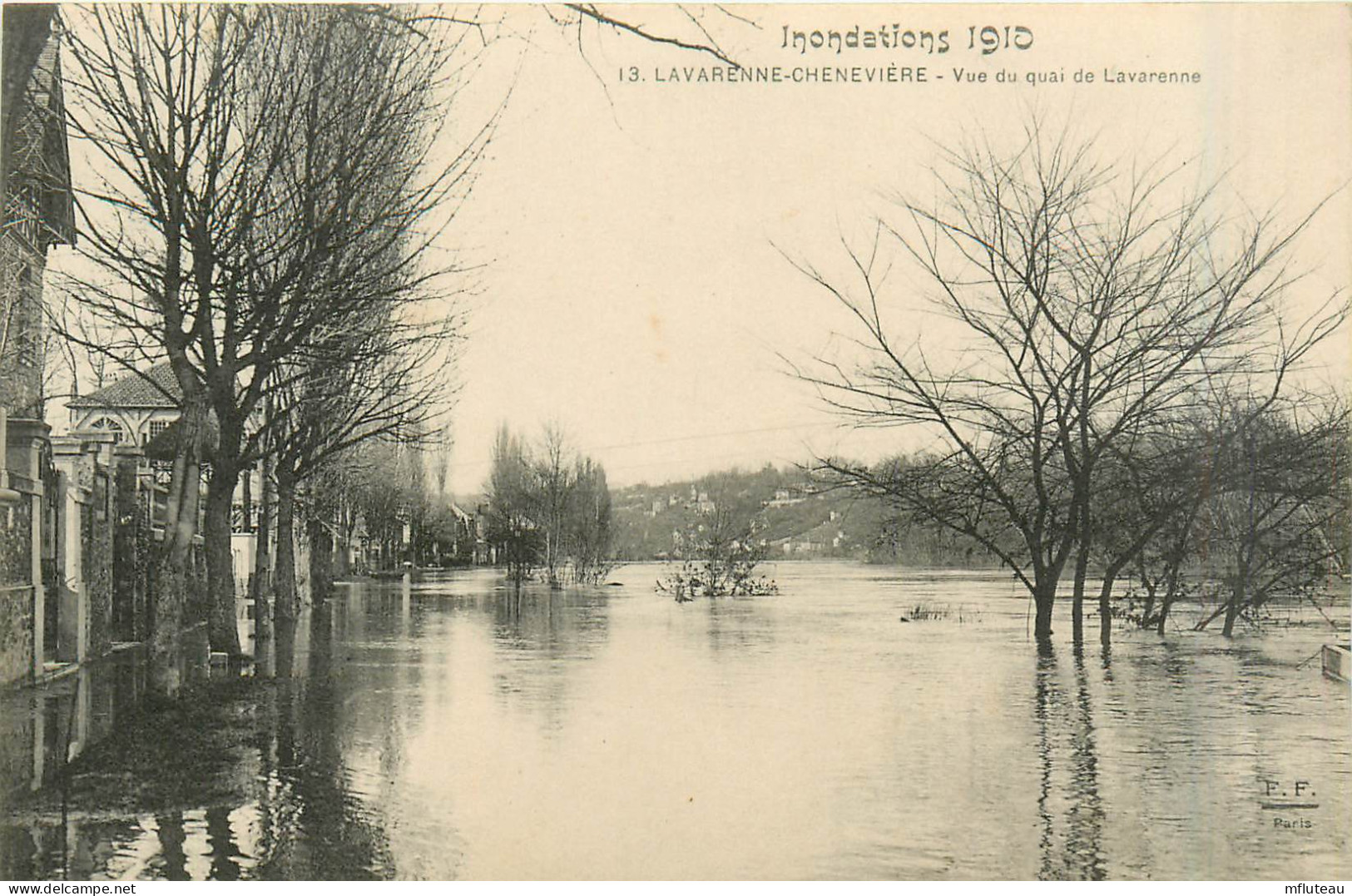 94* LA VARENNE CHENNEVIERES  Crue 1910   Vue Du Quai De Lavarenne  RL29,1400 - Chennevieres Sur Marne