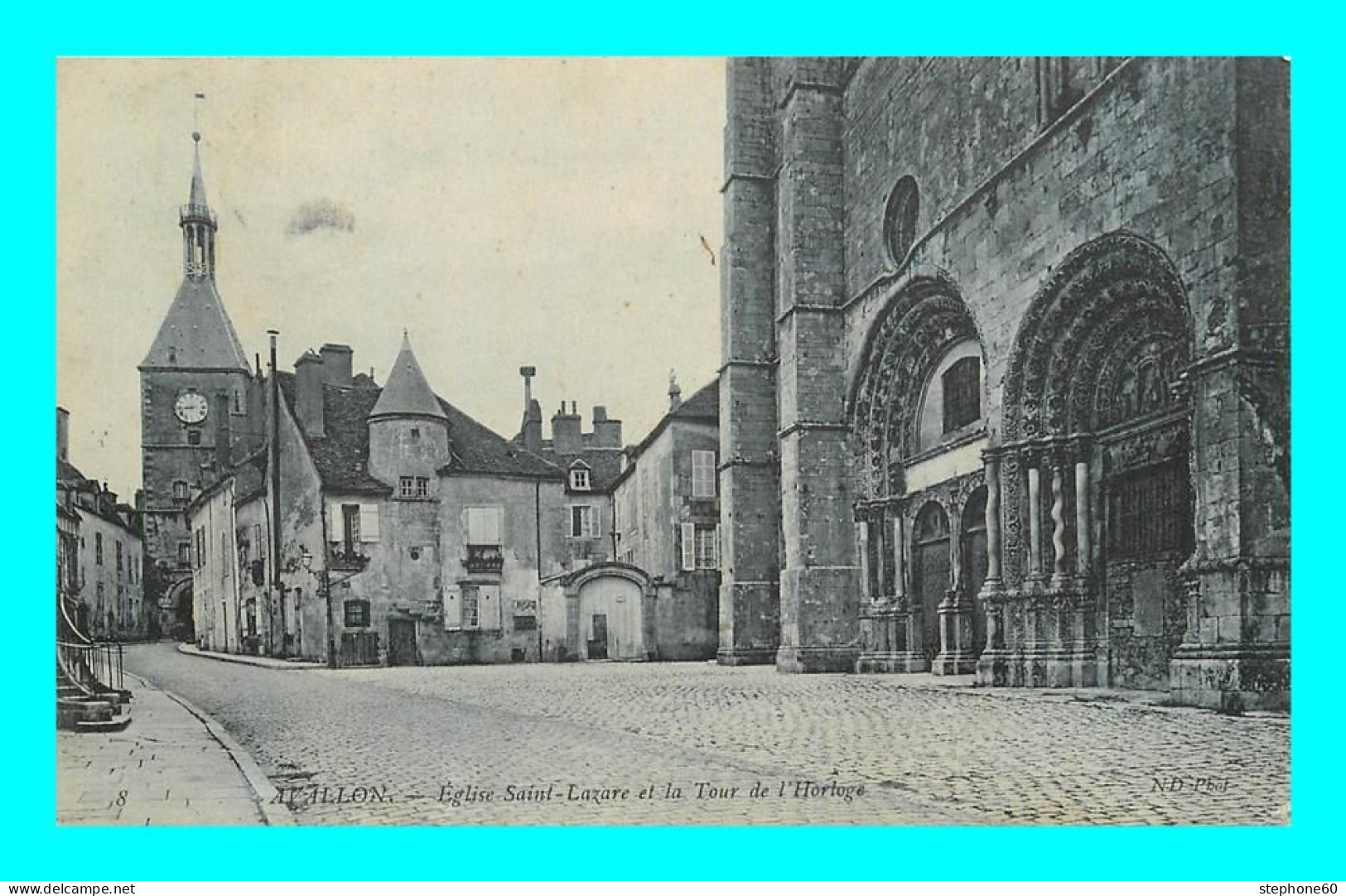 A896 / 377 89 - AVALLON Eglise Saint Lazare Et Tour De L'Horloge - Avallon