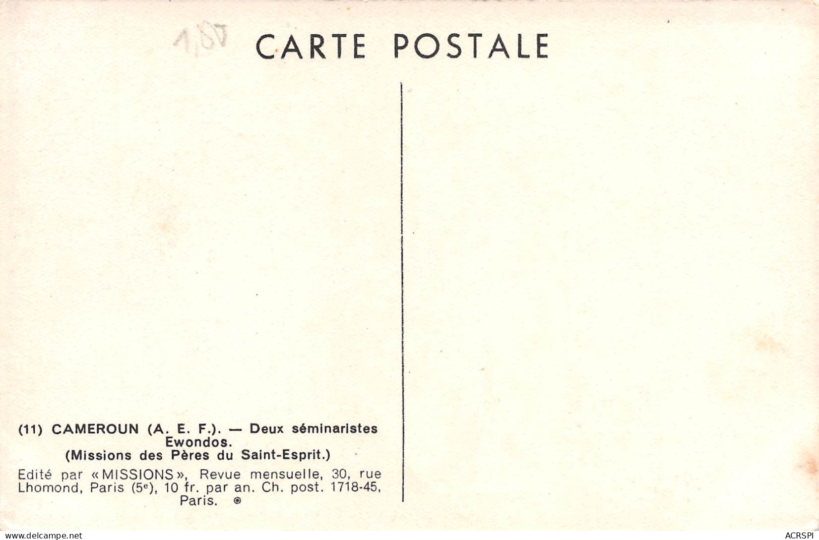 CAMEROUN   EWONDOS Deux Séminaristes           (Scan R/V) N°    65   \MR8053 - Camerun