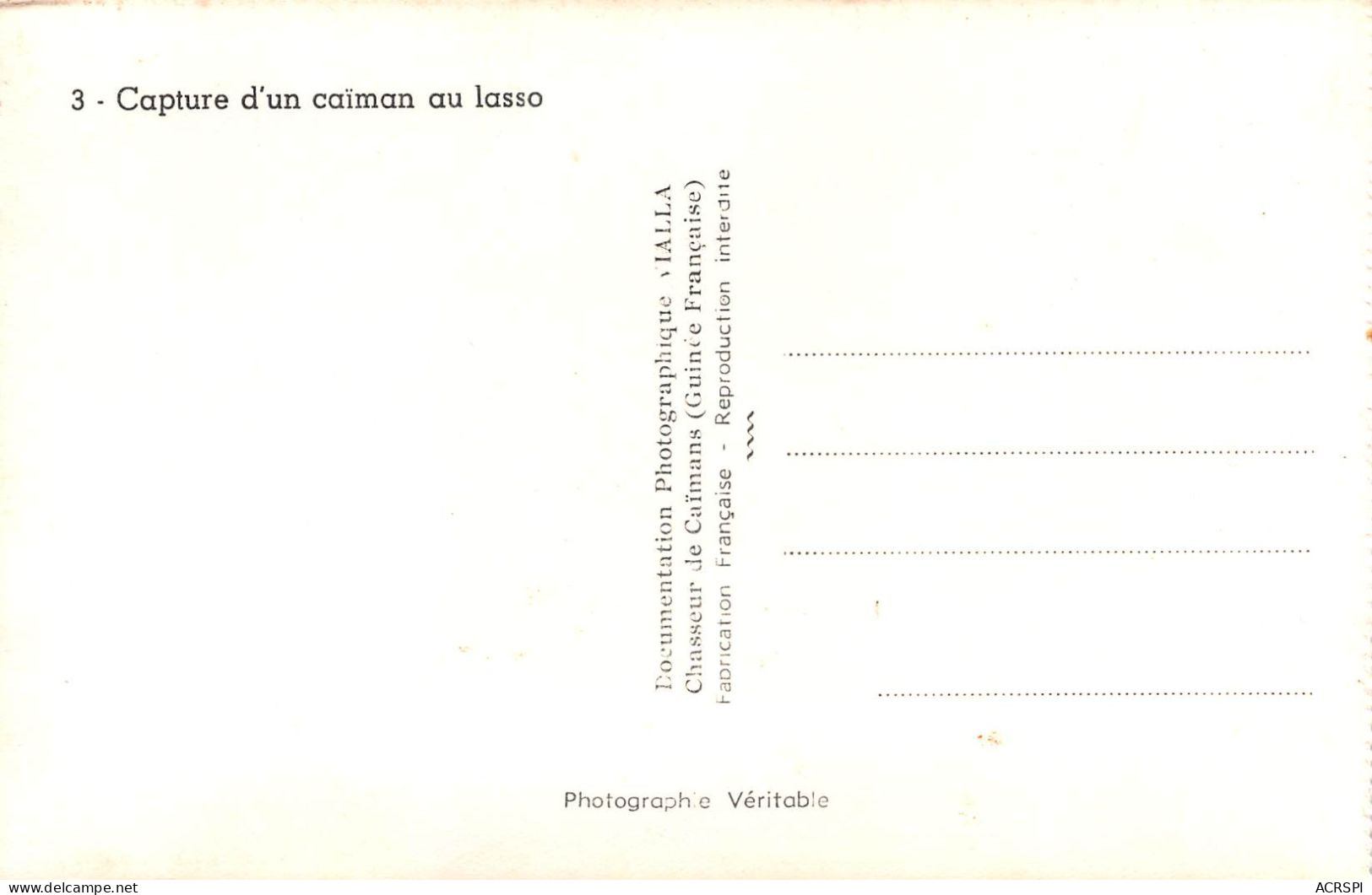 10 cartes Chasse au Caïman  GUINEE Française Vialla  Coyah   (Scan R/V) N°    37     \MR8054