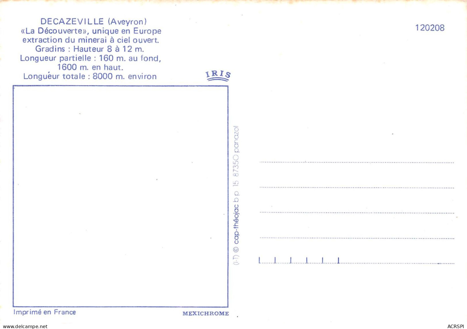 12  DECAZEVILLE  Mine Découverte        (Scan R/V) N°     34    \MR8052 - Decazeville