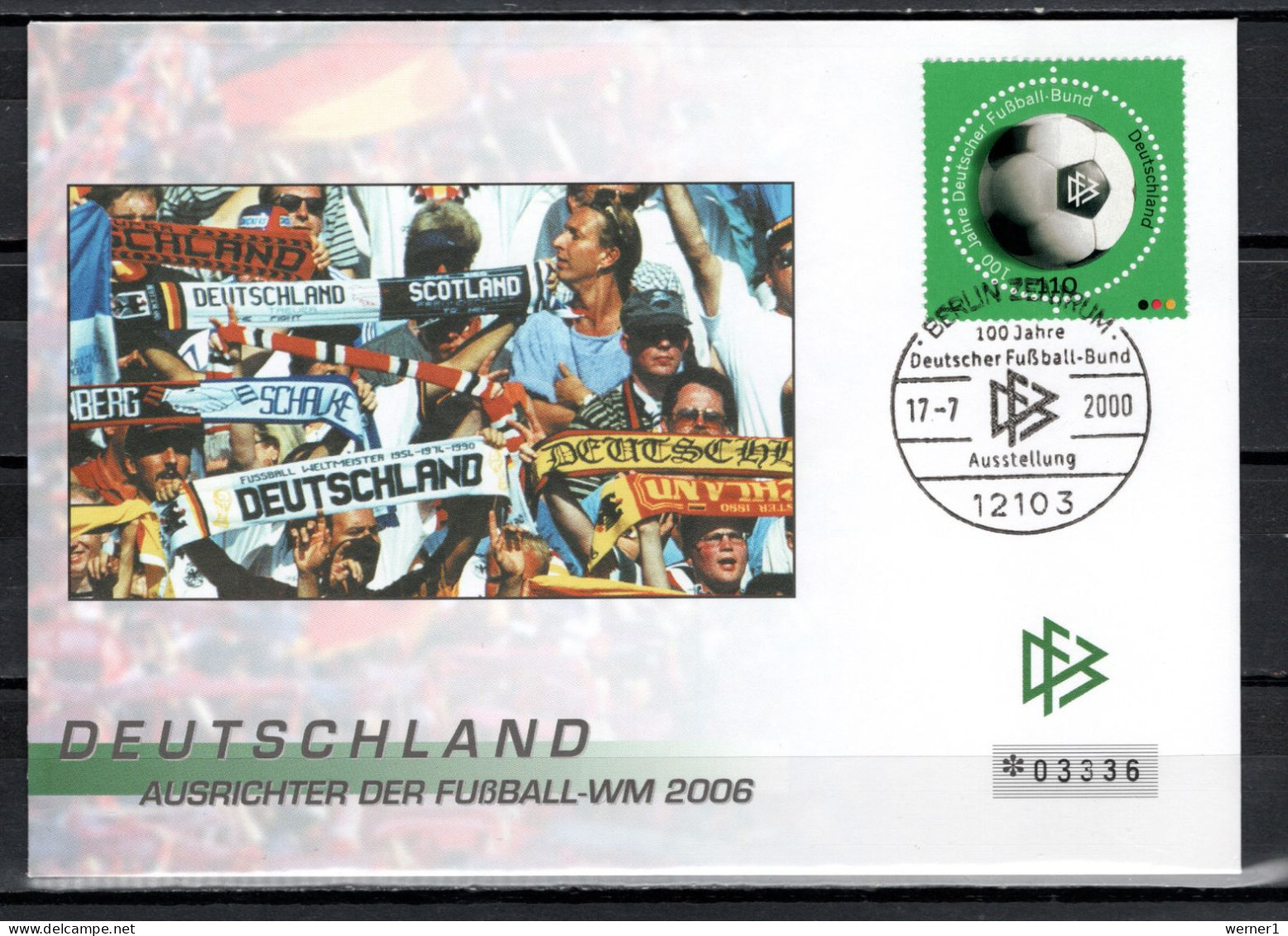 Germany 2000 Football Soccer World Cup Commemorative Cover - 2006 – Germania