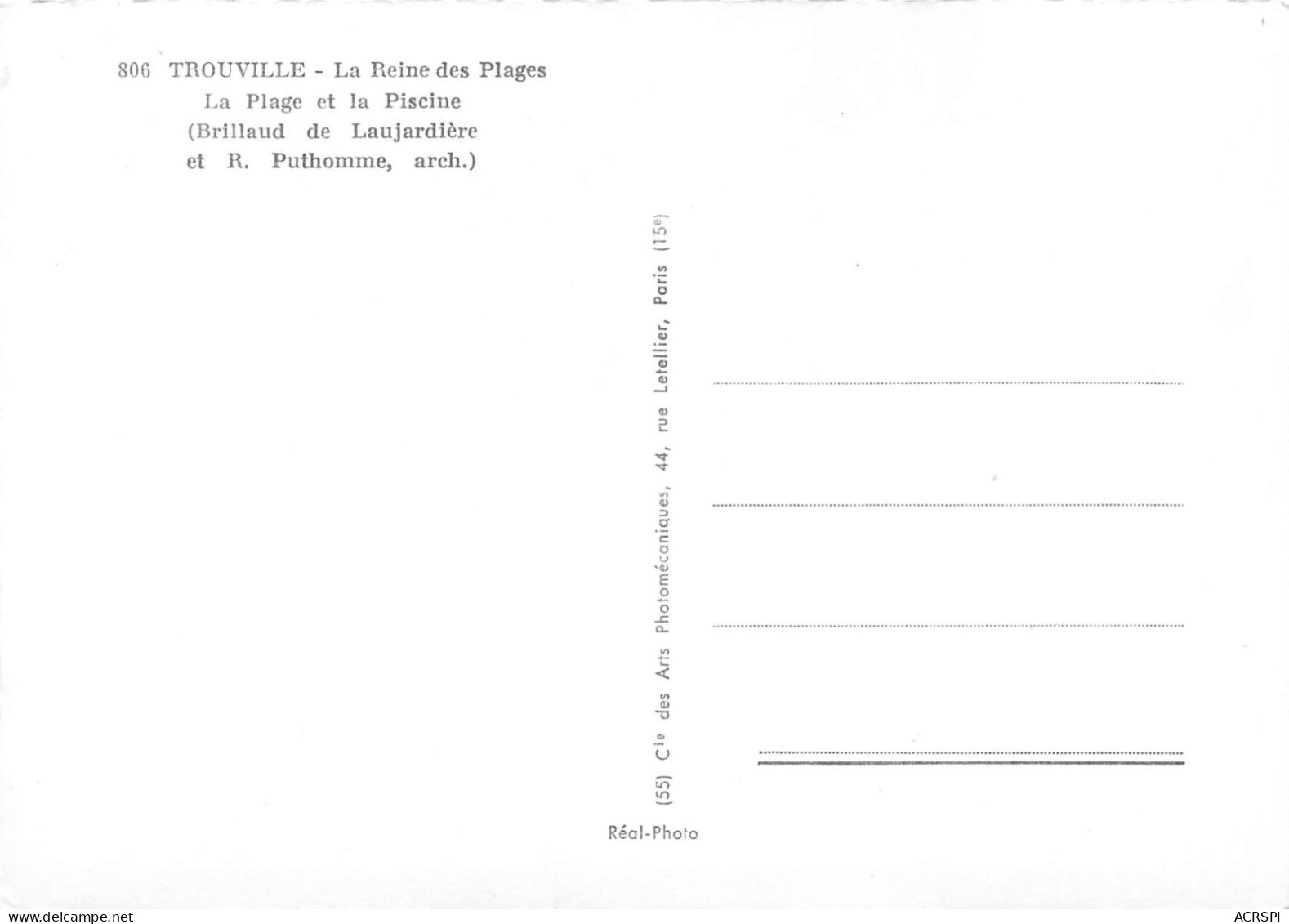 14 DEAUVILLE    La Grande Piscine               (Scan R/V) N°   8   \MR8049 - Deauville