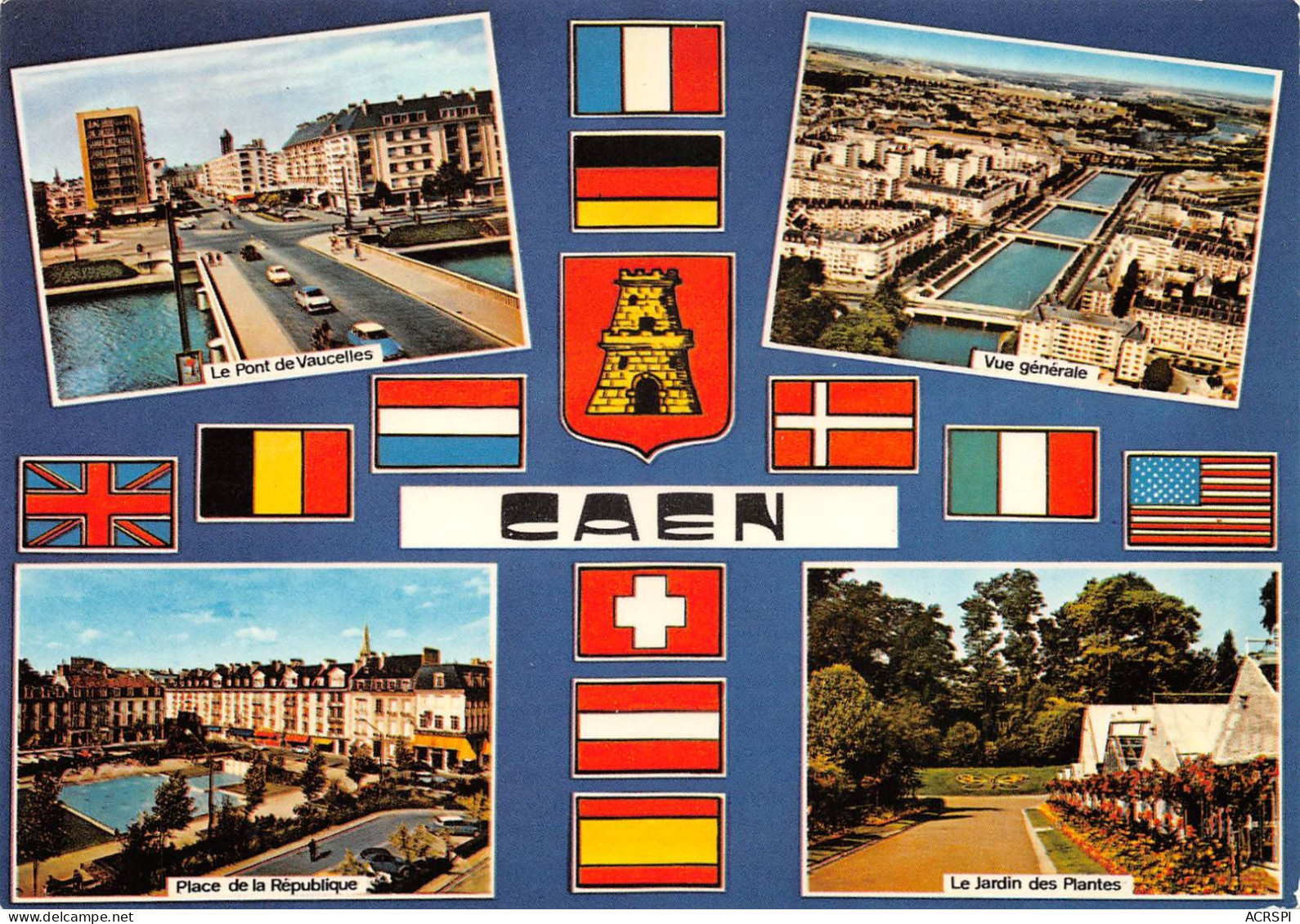 14 CAEN  Multivue   Et Drapeaux             (Scan R/V) N°    29   \MR8047 - Caen
