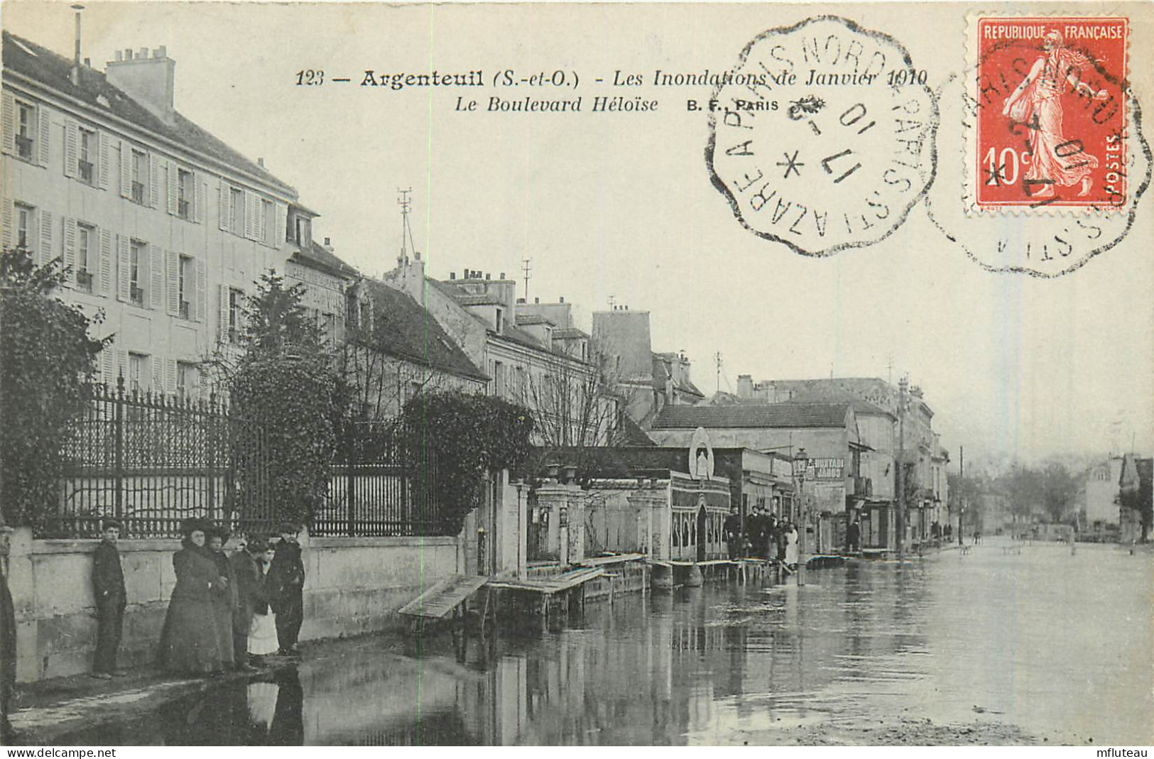 95* ARGENTEUIL  Crue 1910 -  Bd Heloise      RL29,1686 - Argenteuil