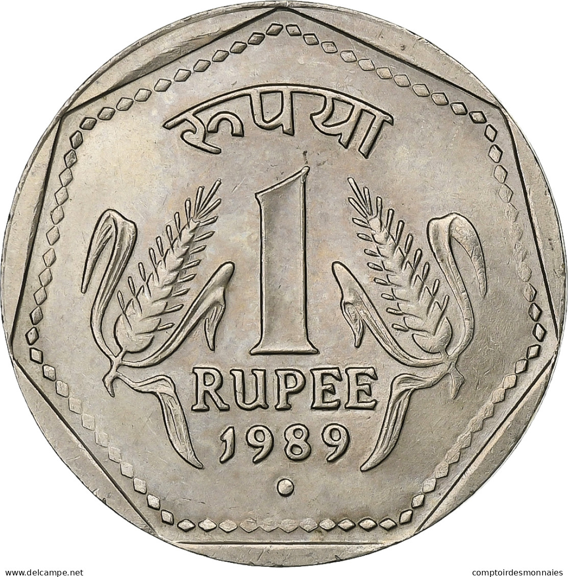Monnaie, INDIA-REPUBLIC, Rupee, 1989, TTB, Copper-nickel, KM:79.1 - India