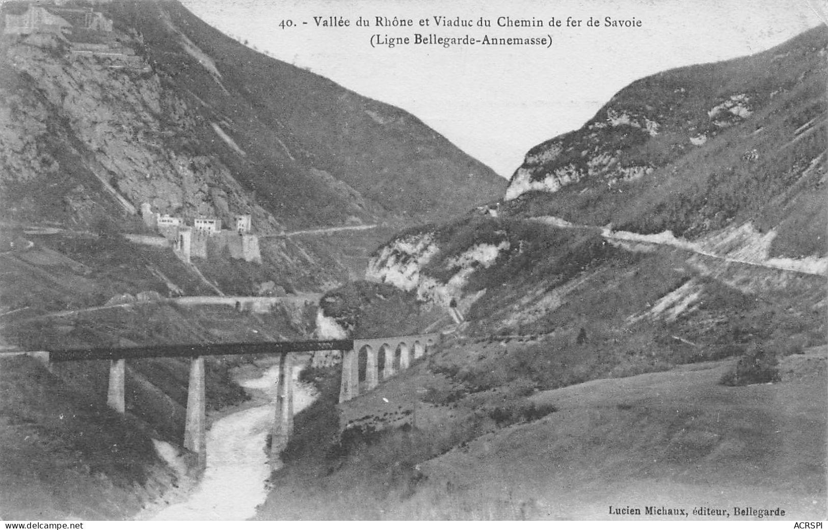 01 BELLEGARDE  Sur  VALSERINE  Le Viaduc SNCF Vers Annemasse Vallée Du Rhone   (Scan R/V) N°   20   \MR8060 - Bellegarde-sur-Valserine