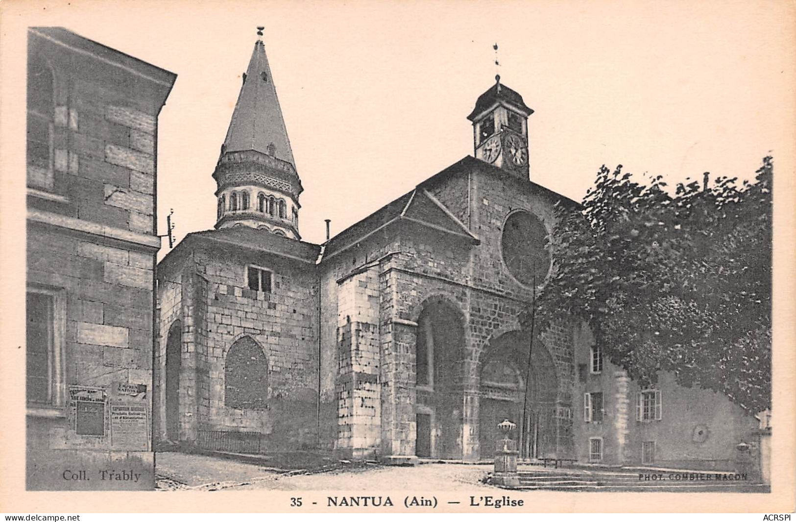 01  NANTUA  L'église édition Combier à Macon  Coll Trably  (Scan R/V) N°   34   \MR8059 - Nantua