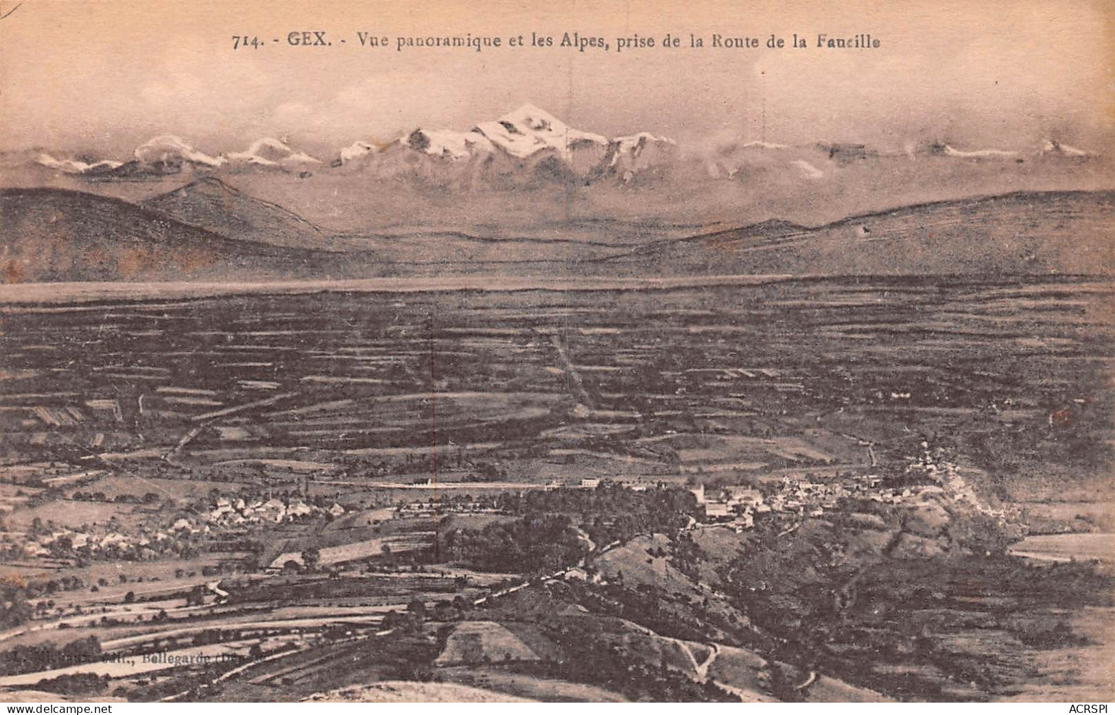 01  GEX  Vue Panoramique Sur Les Alpes Prise De La Faucille   (Scan R/V) N°   15   \MR8059 - Gex