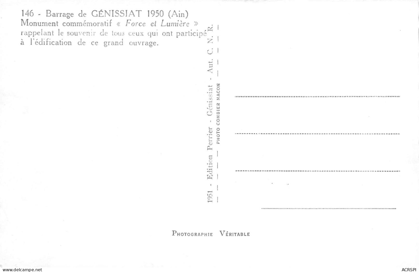 01 GENISSIAT  lot de  23 cartes sur le barrage  (Scan R/V) N°   3   \MR8061