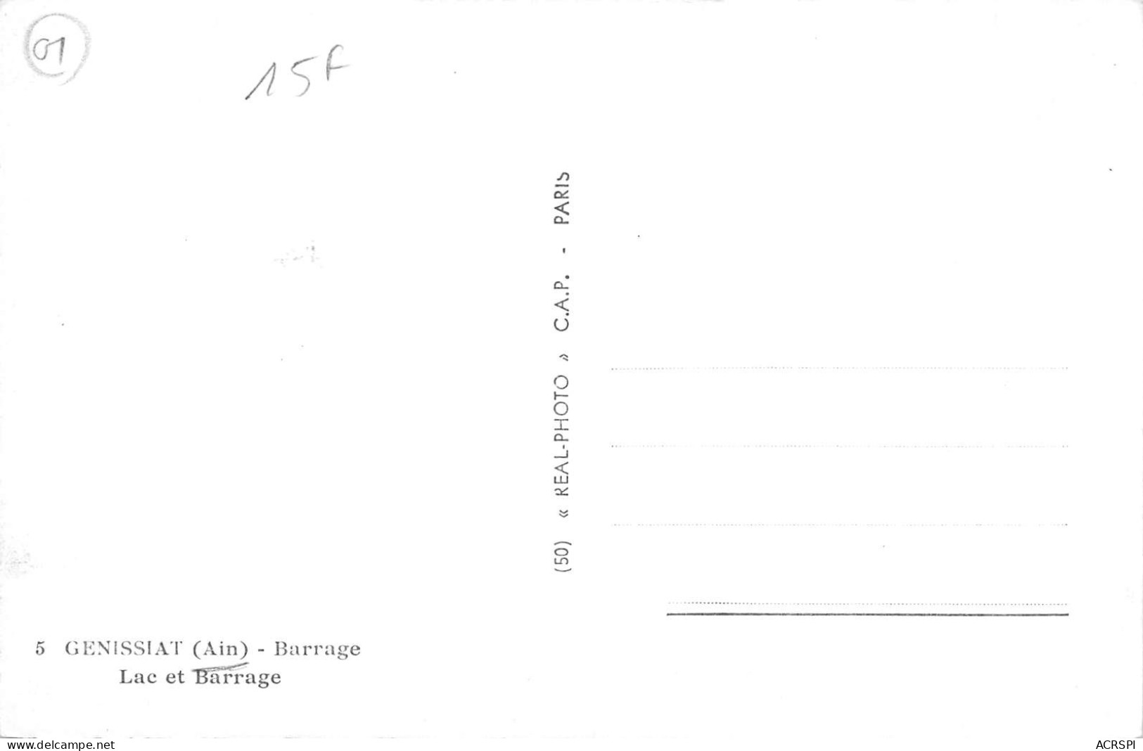 01 GENISSIAT  lot de  23 cartes sur le barrage  (Scan R/V) N°   3   \MR8061