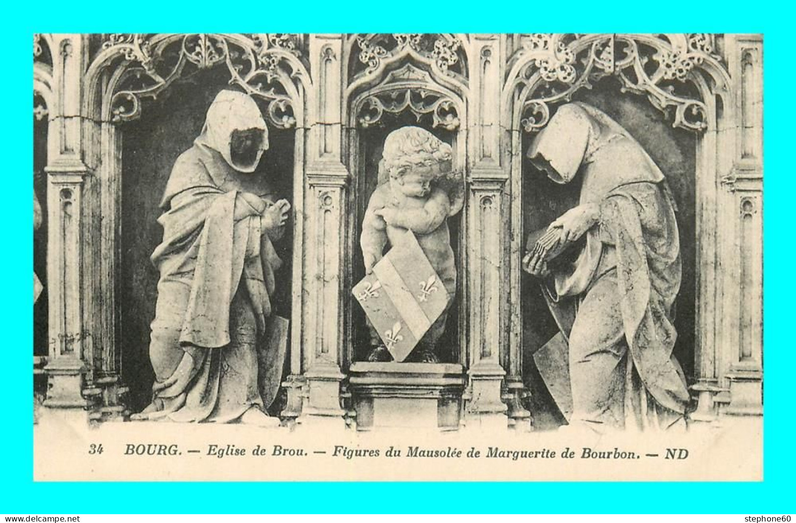 A889 / 025 01 - BOURG Eglise De Brou Figures Du Mausolée De Marguerite De Bourbon - Andere & Zonder Classificatie