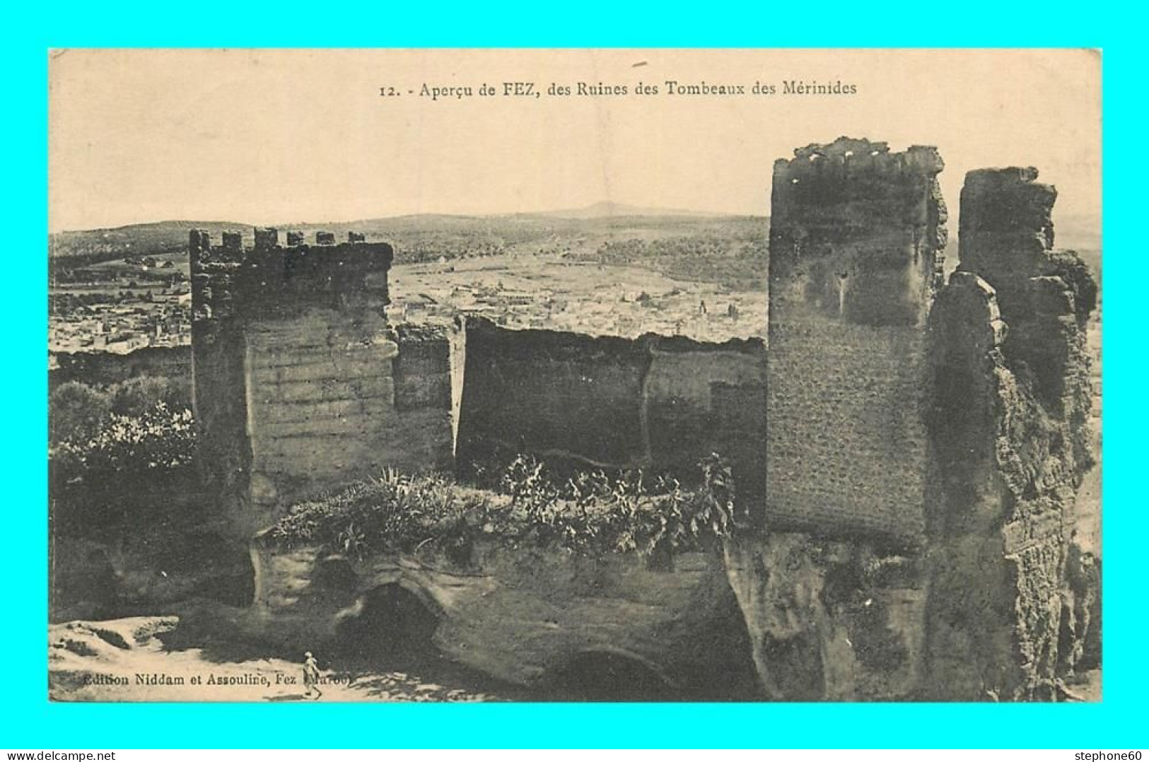 A891 / 109 Maroc FEZ Apercu De Fez Des Ruines Des Tombeaux Des Merinides - Fez (Fès)