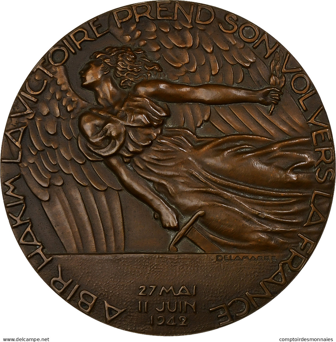 France, Médaille, Le Pont De Passy Prend Le Nom De Bir Hakim, Bronze - Andere & Zonder Classificatie