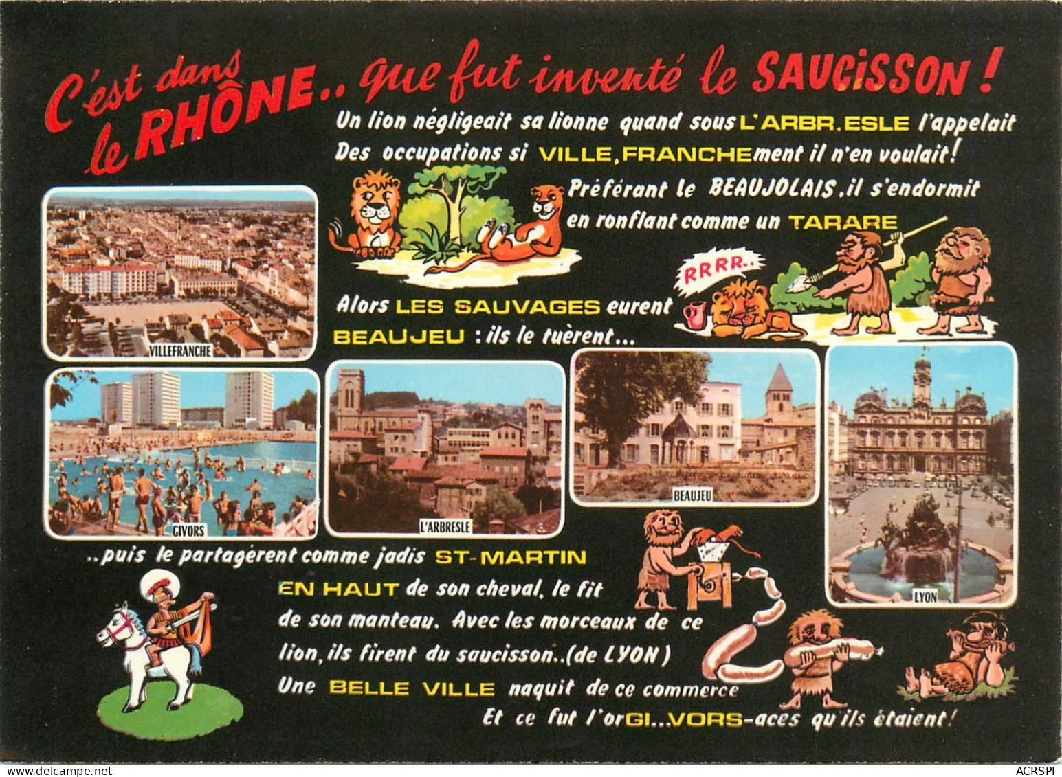 69  VILLEFRANCHE  Invention Du Saucisson    (scan R/V)  N°  54  \ MR8086 - Villefranche-sur-Saone