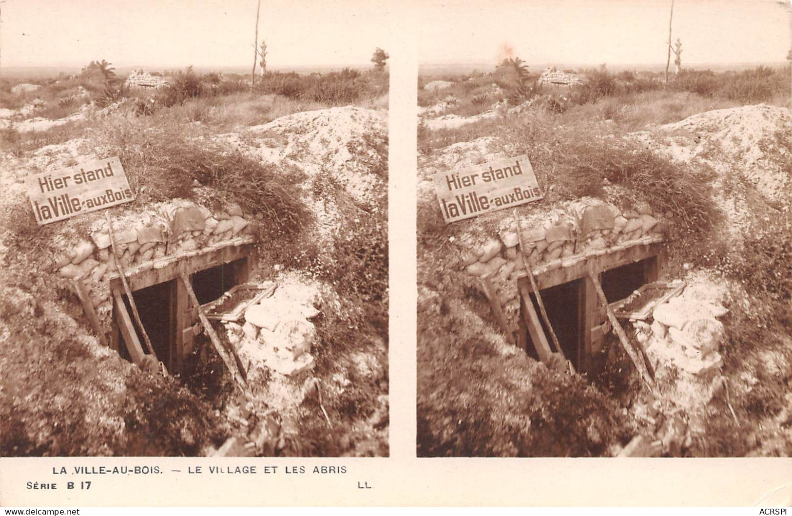 02   LA VILLE AU BOIS  Les Abris Du Village  (Scan R/V) N°   14   \MR8085 - Laon