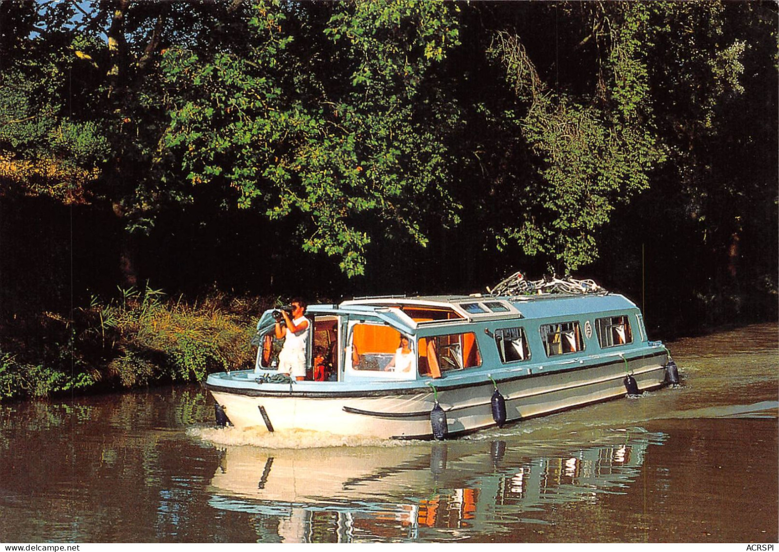 11  CASTELNAUDARY  Péniche Le Grand Bassin Crown Blue Line       (Scan R/V) N°   43   \MR8085 - Castelnaudary