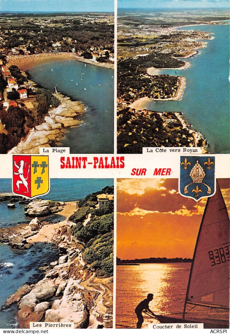 17 SAINT PALAIS SUR MER  Multivue Pierrières Côte Et Plage  (Scan R/V) N°   15   \MR8082 - Saint-Palais-sur-Mer