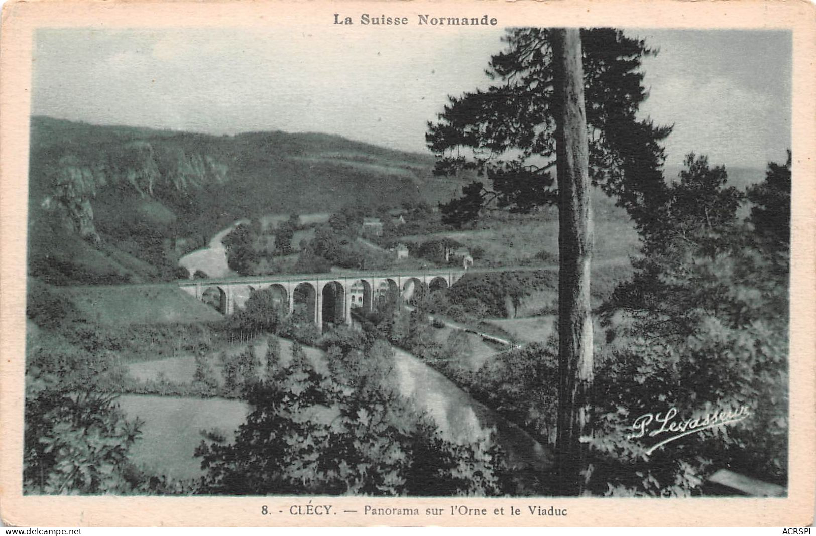14   Clécy  Le Viaduc  Sur L'Orne Panorama   (Scan R/V) N°   8   \MR8080 - Clécy