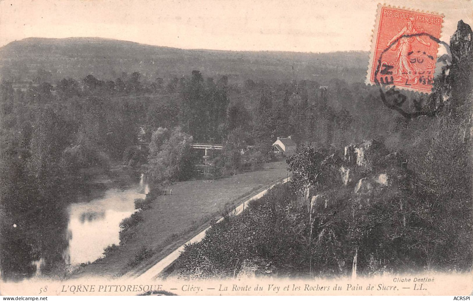 14   Clécy   Route De VEY  En Suisse Normande Et Rocher Du Pain De Sucre                (Scan R/V) N°   4   \MR8080 - Clécy