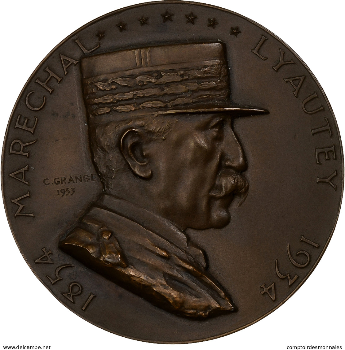 France, Médaille, Comité Centrale Du Centenaire, Maréchal Lyautey, 1954 - Sonstige & Ohne Zuordnung
