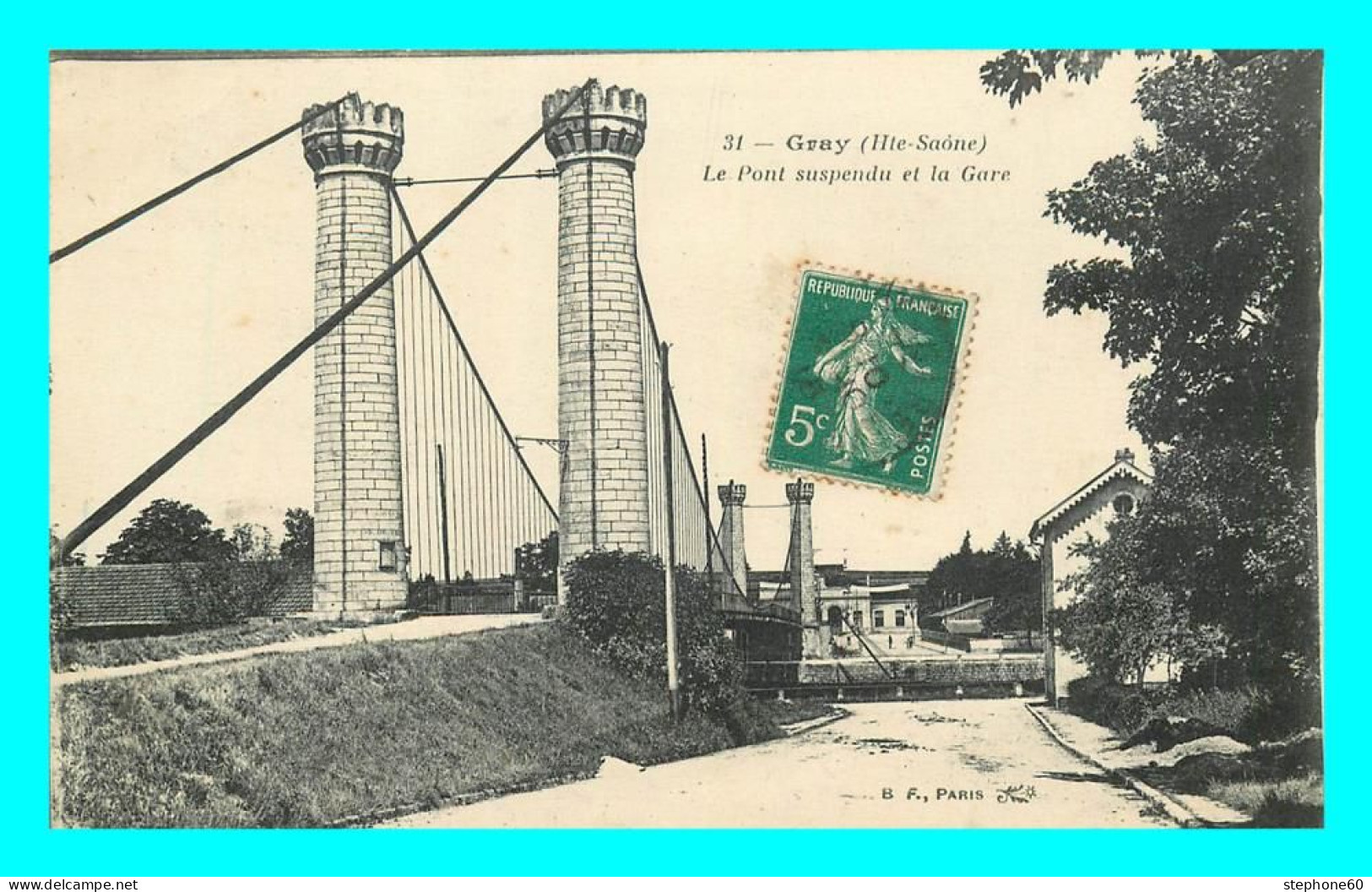 A883 / 563 70 - GRAY Pont Suspendu Et La Gare - Gray