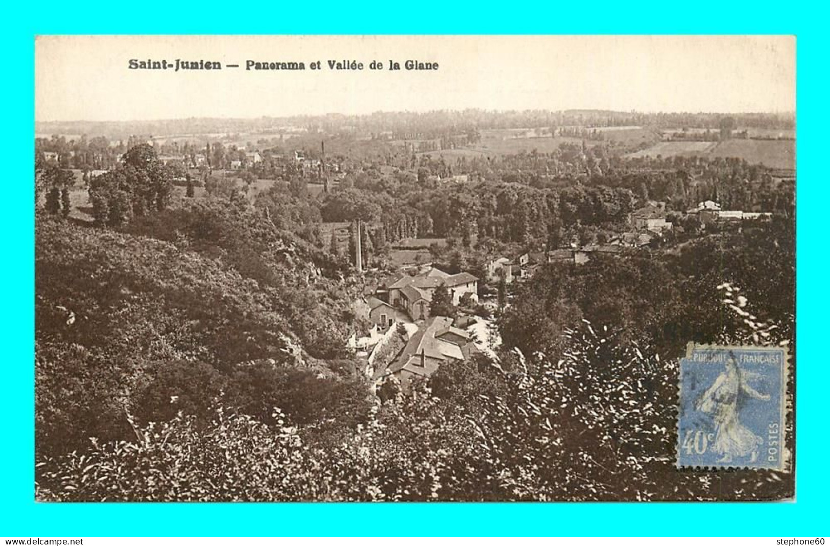 A886 / 181 87 - SAINT JUNIEN Panorama Et Vallée De La Glane - Saint Junien