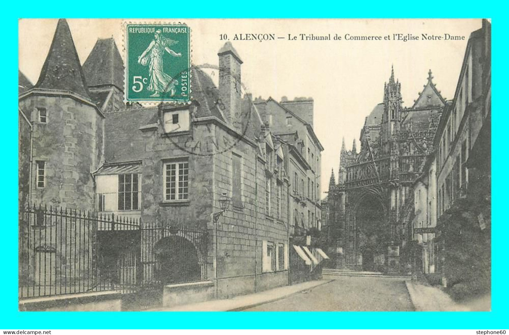 A882 / 249 61 - ALENCON Tribunal De Commerce Et Eglise Notre Dame - Alencon