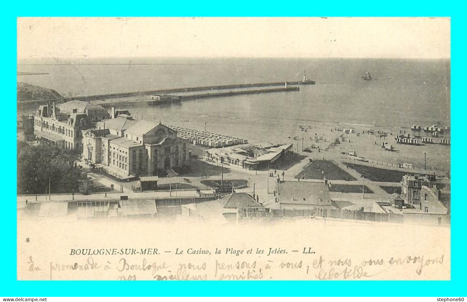 A882 / 257 62 - BOULOGNE SUR MER Casino Plage Et Les Jetées - Boulogne Sur Mer