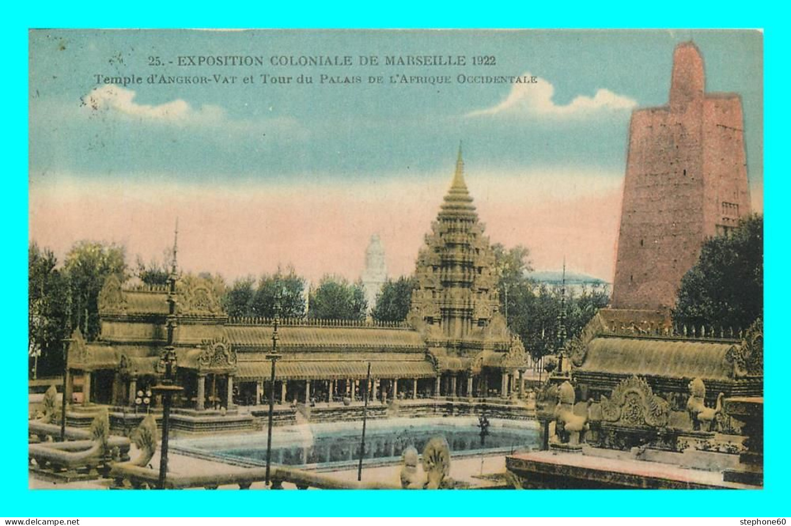 A881 / 257 13 - MARSEILLE Exposition Coloniale 1922 Temple D'Angkor Vat - Mostre Coloniali 1906 – 1922