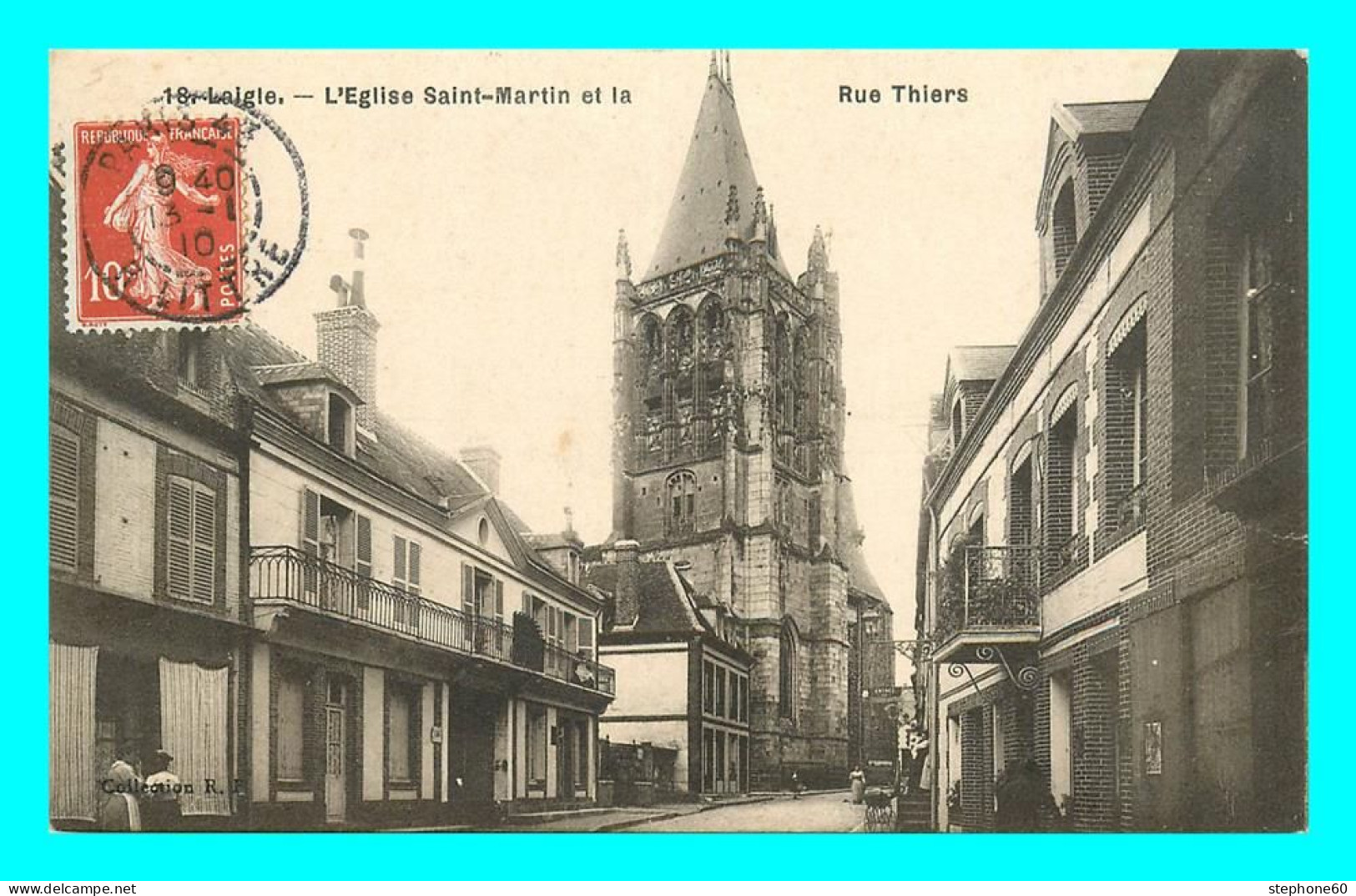 A882 / 283 61 - L'AIGLE LAIGLE Eglise Saint Martin Et La Rue Thiers - L'Aigle