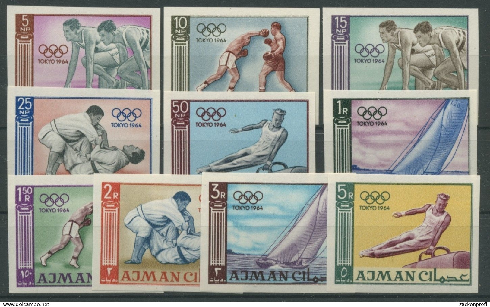 Ajman 1965 Olympia Sommerspiele'64 Tokio 31/40 B Postfrisch - Ajman