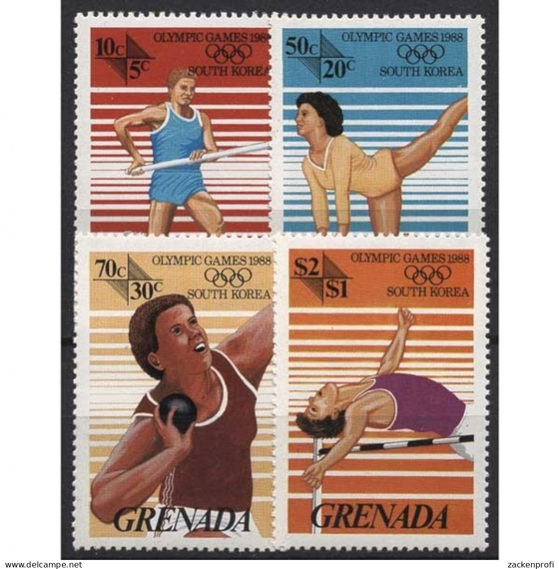 Grenada 1986 Olympia Sommerspiele Seoul 1538/41 Postfrisch - Grenada (1974-...)