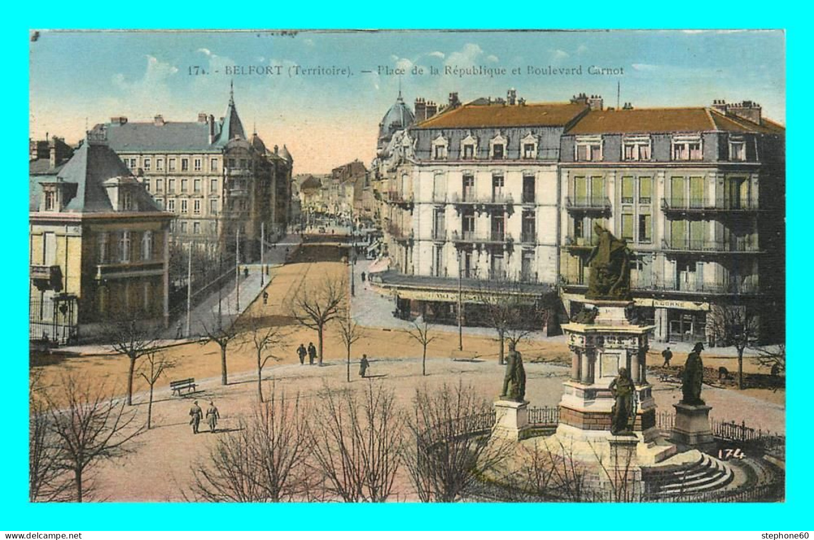 A882 / 663 90 - BELFORT Place De La République Et Boulevard Carnot - Andere & Zonder Classificatie