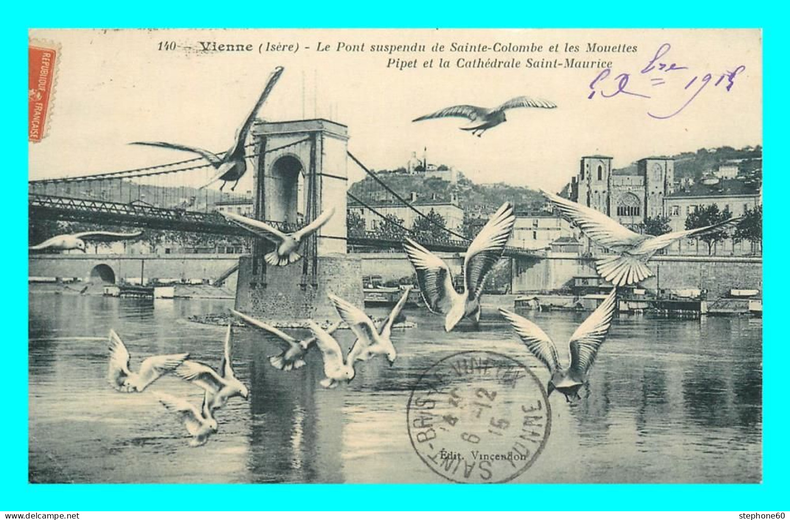 A879 / 521 38 - VIENNE Pont Suspendu De Sainte Colombe Et Les Mouettes - Vienne