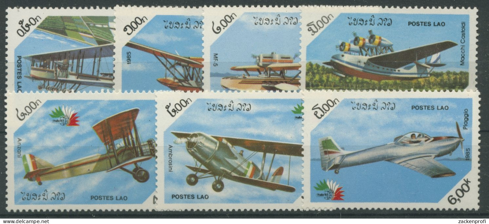 Laos 1985 Flugzeuge 858/64 Postfrisch - Laos