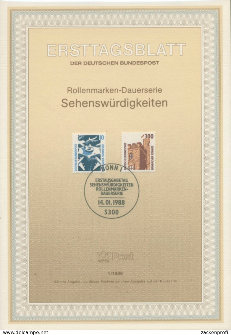 Bund Jahrgang 1988 Ersttagsblätter ETB Komplett (XL9688) - Briefe U. Dokumente