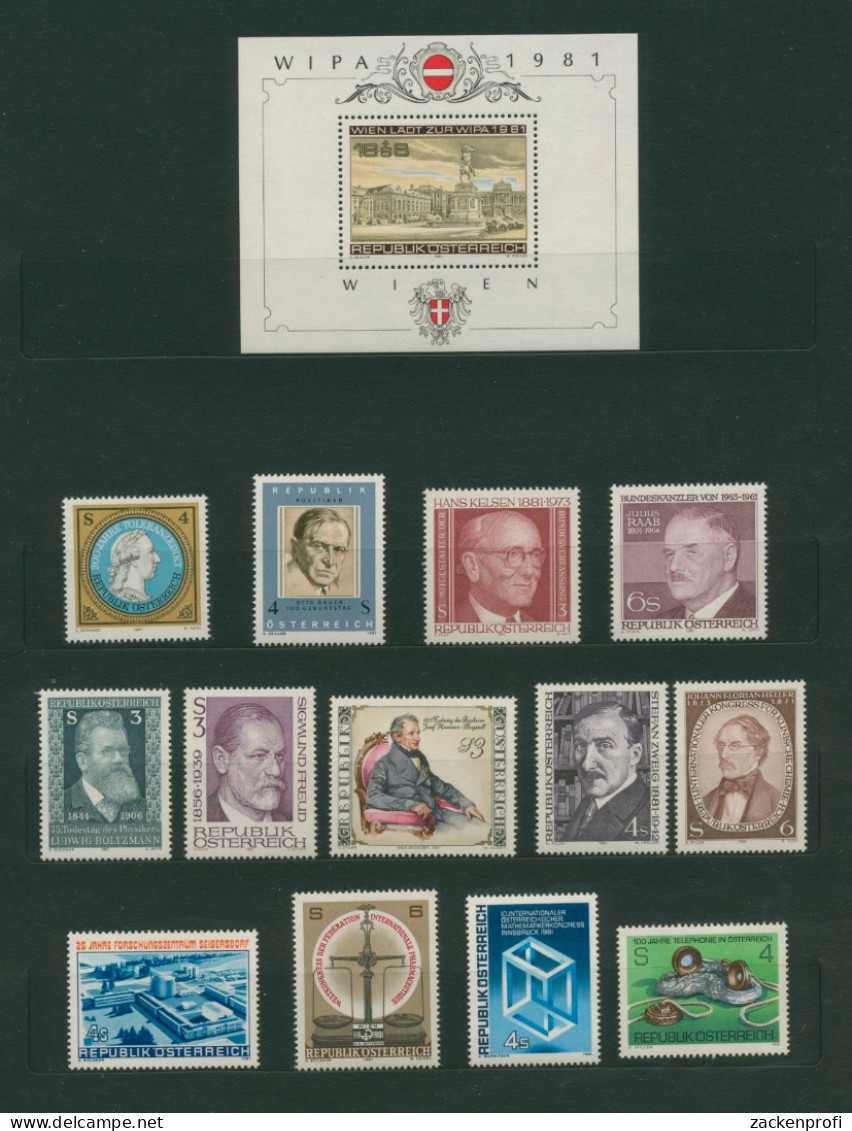 Österreich 1981 Jahresmappe Der Post Mit Allen Ausgaben Postfrisch (SG21426) - Annate Complete