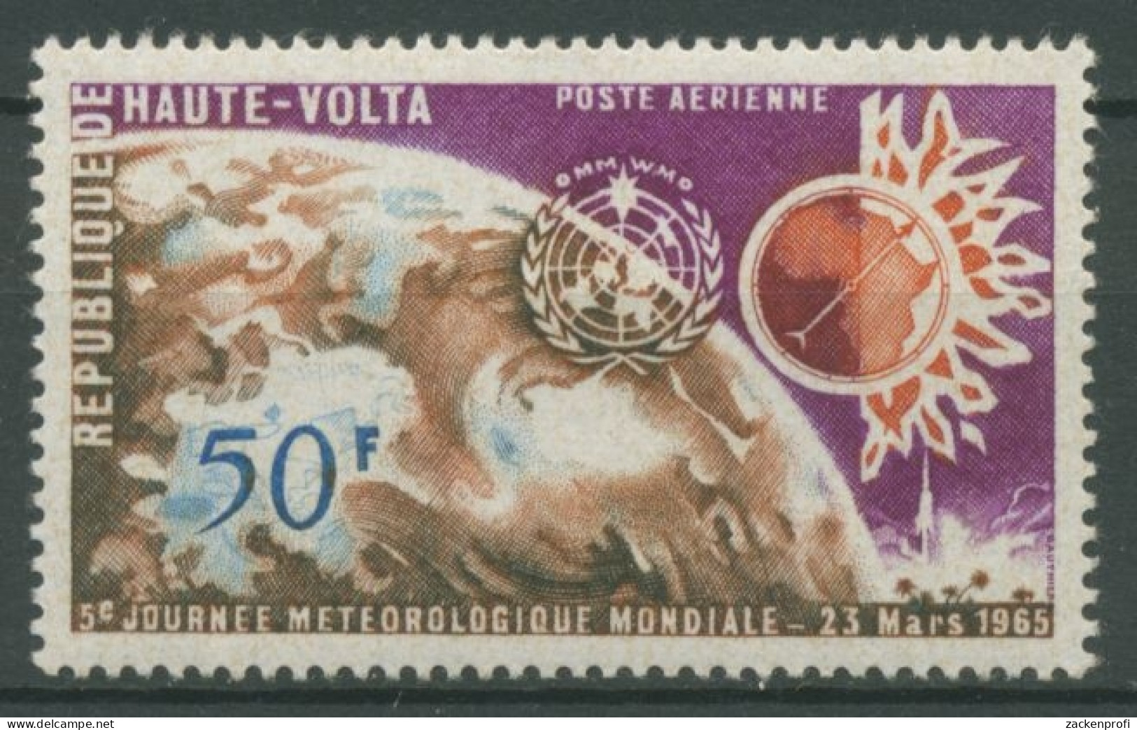 Obervolta 1965 Welttag Der Meteorologie Erdkugel 161 Postfrisch - Obervolta (1958-1984)