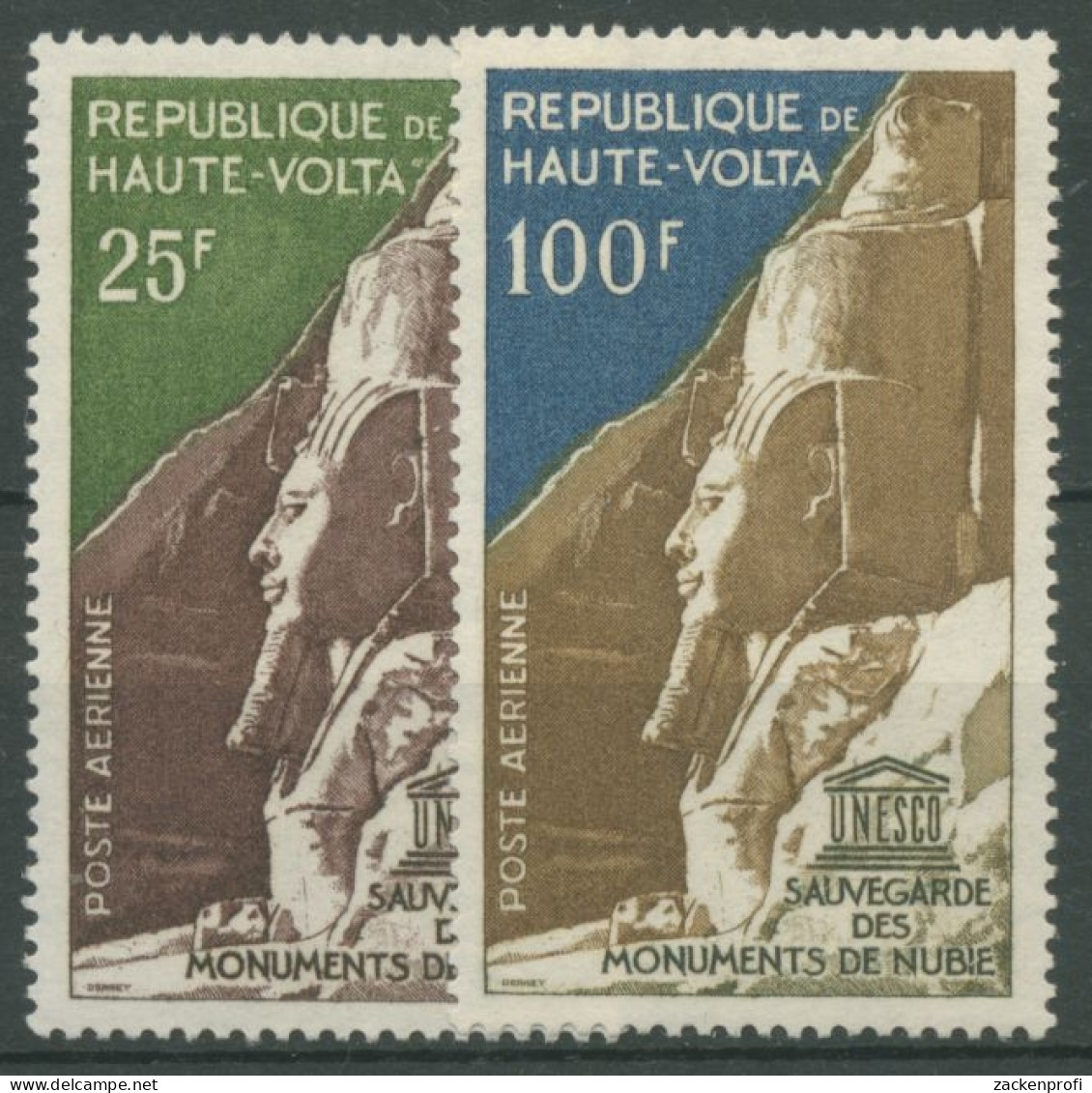 Obervolta 1964 UNESCO Erhaltung Der Nubischen Denkmäler 143/44 Postfrisch - Upper Volta (1958-1984)