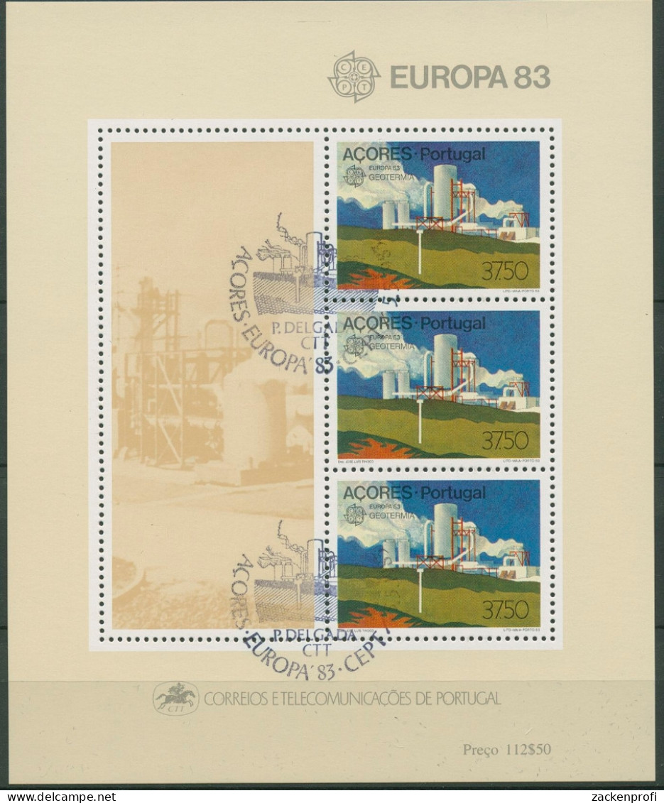 Portugal - Azoren 1983 Europa CEPT Große Werke Block 4 Gestempelt (C90932) - Açores