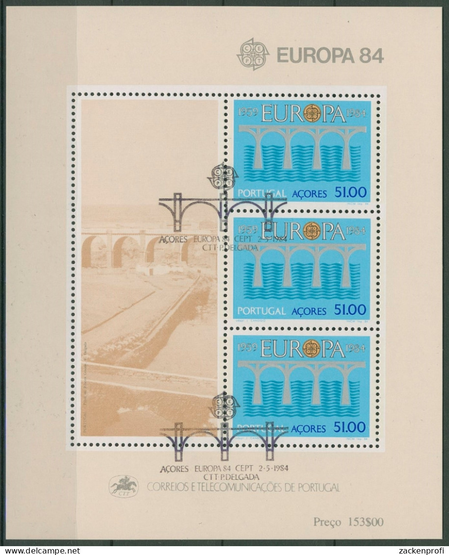 Portugal - Azoren 1984 Europa CEPT Post Fernmeldew. Block 5 Gestempelt (C90935) - Azores