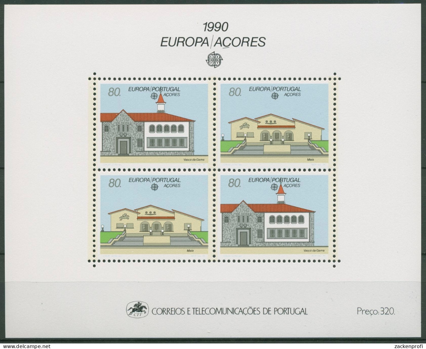 Portugal - Azoren 1990 Europa CEPT Post ! Block 11 Postfrisch (C90946) - Açores