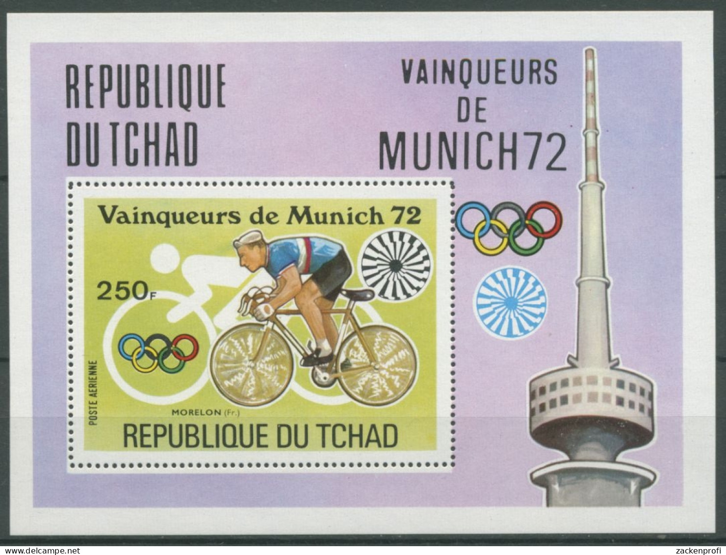Tschad 1972 Olympiasieger München Morelon Block 56 A Postfrisch (C28060) - Tschad (1960-...)