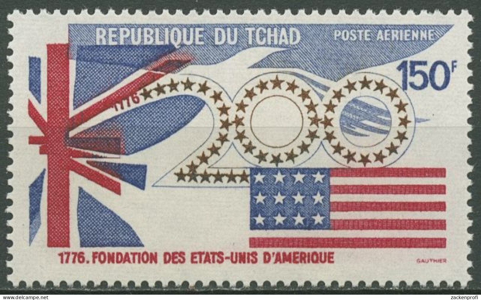 Tschad 1975 200 Jahre Unabhängigkeit Der USA 724 Postfrisch - Tchad (1960-...)